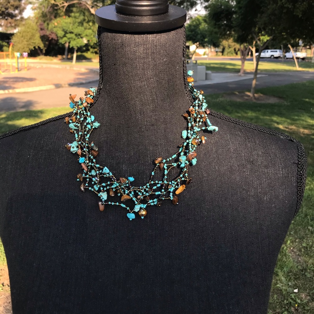 Combination of turquoise and different stones